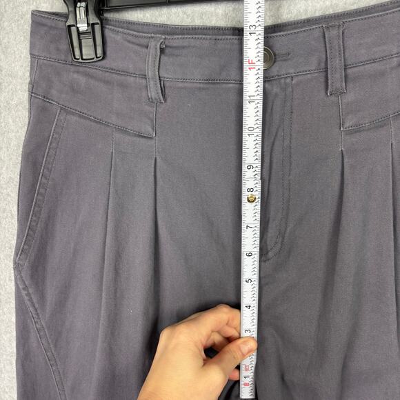 SO Balloon Pleated Pants Junior 9 Lilac Gray Trouser Tapered Baggy High Rise 80s - Picture 7 of 13